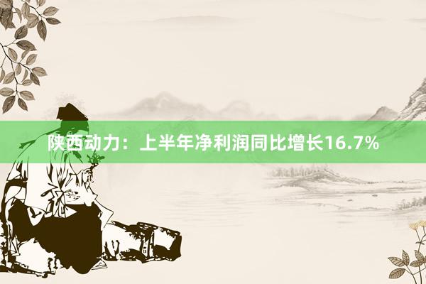 陕西动力：上半年净利润同比增长16.7%