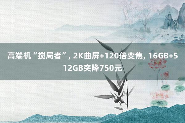 高端机“搅局者”, 2K曲屏+120倍变焦, 16GB+512GB突降750元